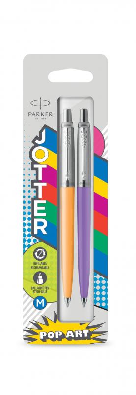 DŁUGOPIS PARKER JOTTER POP ART POMARAŃCZ/FIOLET A'2 BLISTER