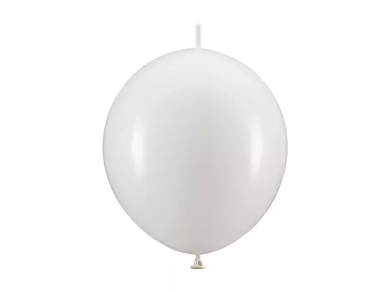 BALONY Z ŁĄCZNIKIEM 33CM BIAŁY