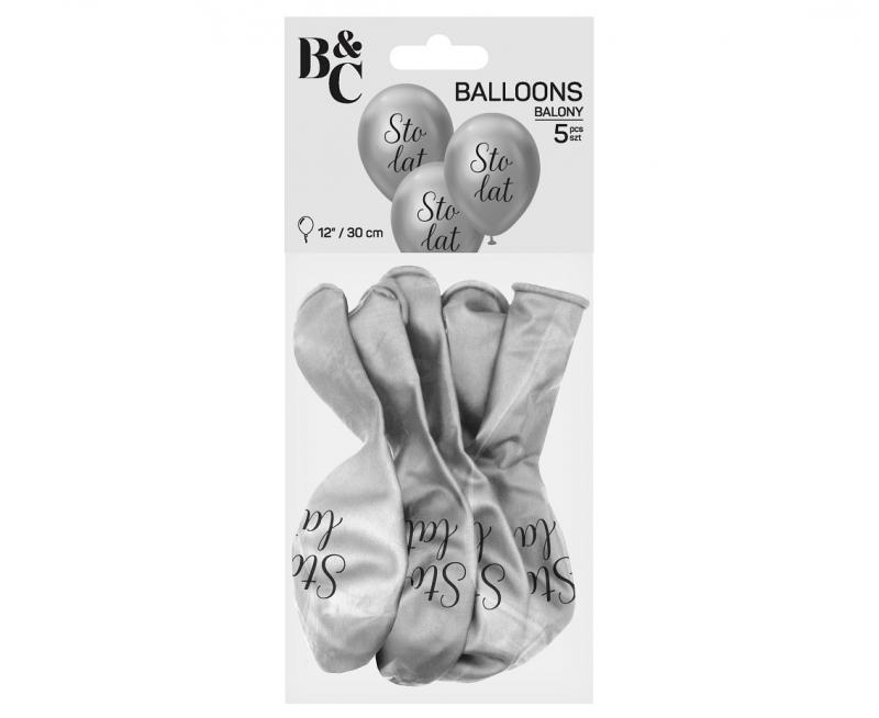 BALONY BEAUTY&CHARM STO LAT PLATYNOWE SREBRNE 12' A'5