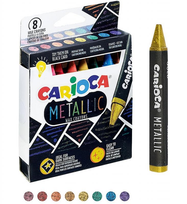 KREDKI 8 ŚWIECOWE METALICZNE CARIOCA (43163)