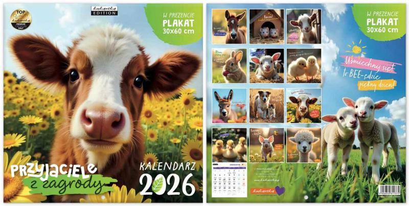 KALENDARZ ŚCIENNY CLASSIC Q PRZYJACIELE Z ZAGRODY