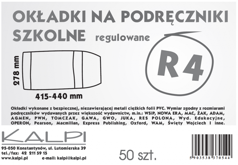 OKŁADKA R4 KALPI WYS. 27,8 A/50