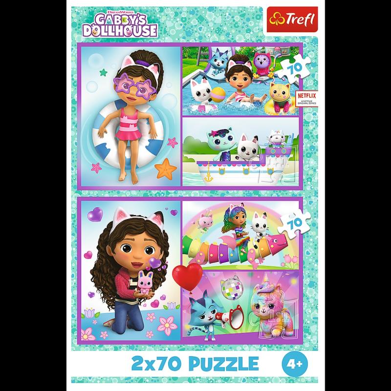 PUZZLE 2X70 TREFL BAW SIĘ Z GABBY
