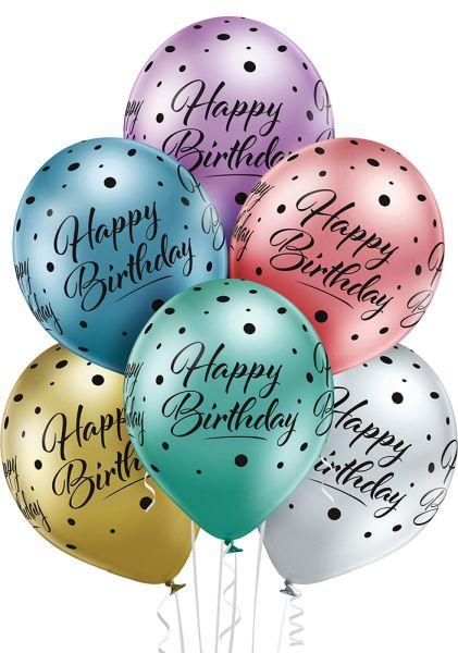 BALONY BN06-673 GLOSSY - HAPPY BIRTHDAY - op. 6 szt.