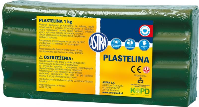 PLASTELINA 1KG ASTRA CIEMNOZIELONA