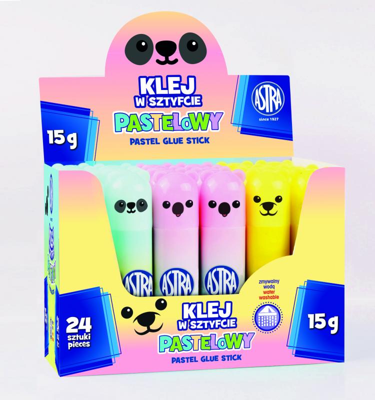 KLEJ W SZTYFCIE 15G ZWIERZĄTKA PVA ASTRA PASTEL LINE