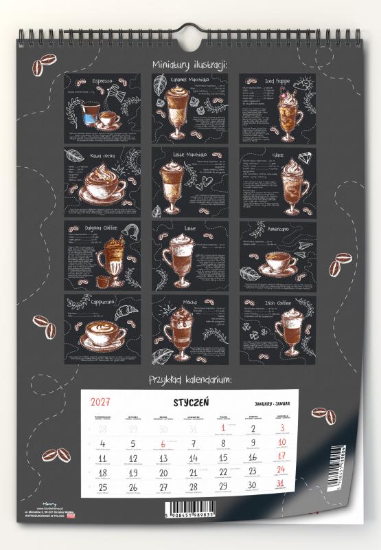 KALENDARZ ŚCIENNY MEGA COFFEE