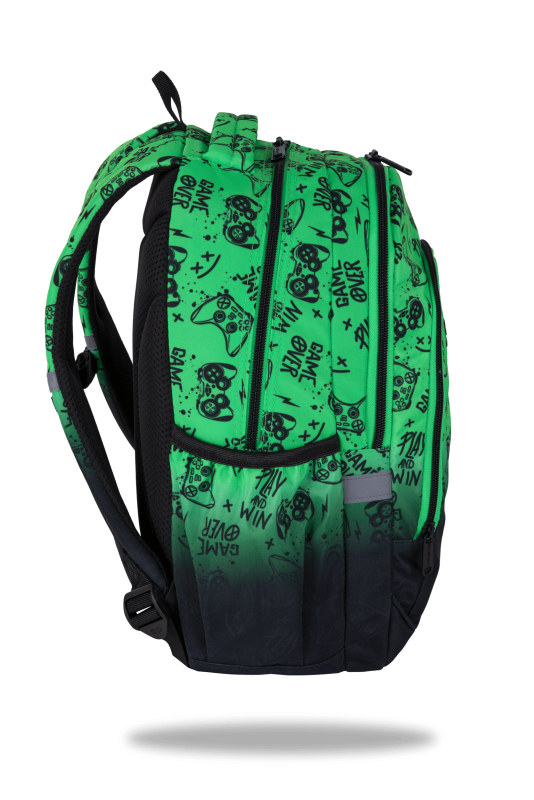 PLECAK SZKOLNY CP PRIME PRO - GAME OVER GRADIENT GREEN
