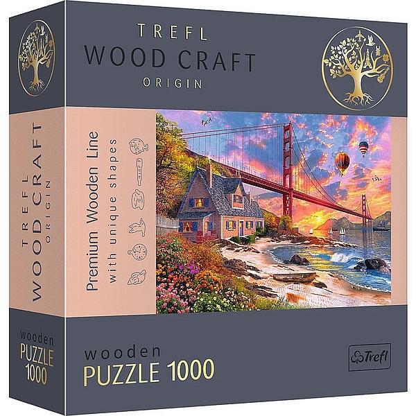 PUZZLE 1000 TREFL ZACHÓD SŁOŃCA NAD GOLDEN GATE