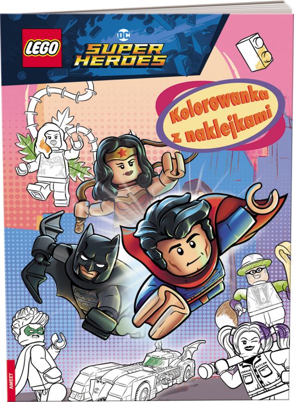 KSIĄŻECZKA LEGO DC COMICS SUPER HEROES.KOLOROWANKA Z NAKLEJKAMI
