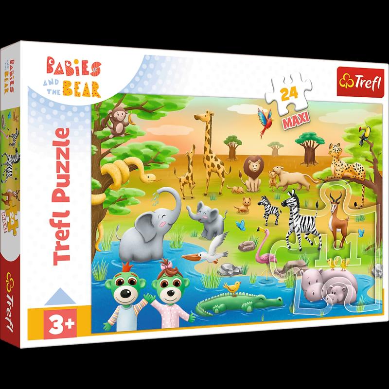 PUZZLE 24 TREFL MAXI SAFARI BOBASKI