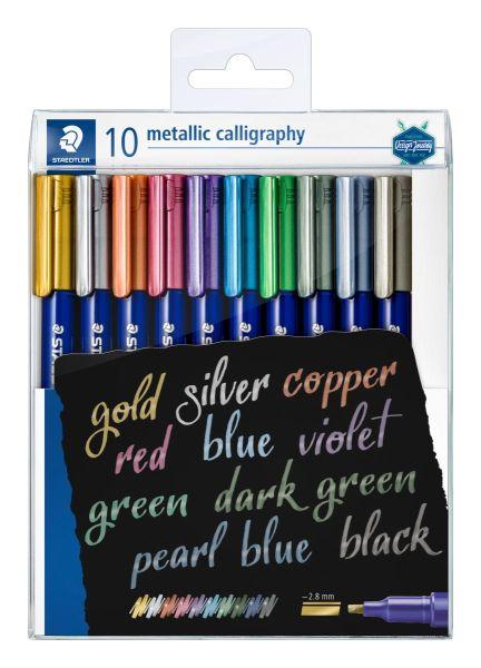 PISAK METALICZNY 10KOL METALLIC CALLIGRAPHY 2.8MM MIX