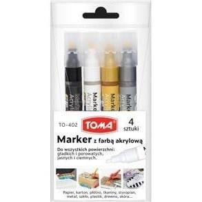 MARKER AKRYLOWY MIX 1B /KPL4/ CZY.BIA.ZŁ.SR.