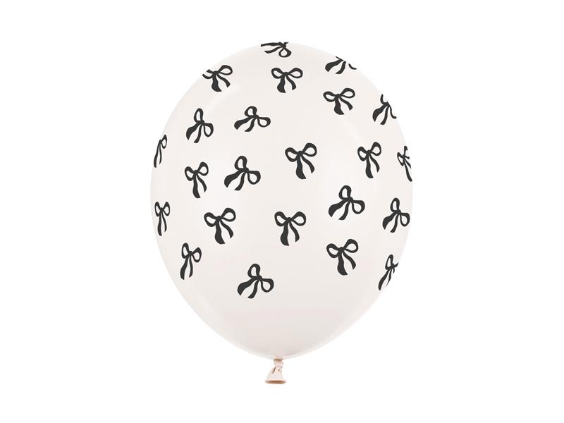 BALONY 30CM KOKARDKI PASTEL OFF-WHITE