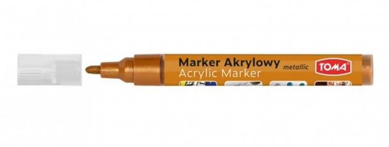 MARKER AKRYLOWY METAL.POMARAŃ