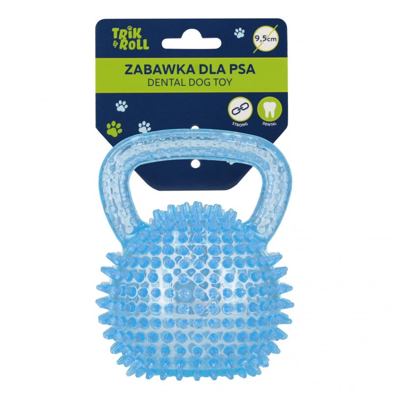 ZABAWKA DLA PSA PIŁKA UCHW KOLCE NIEBIESKA 9,5CM TRIK