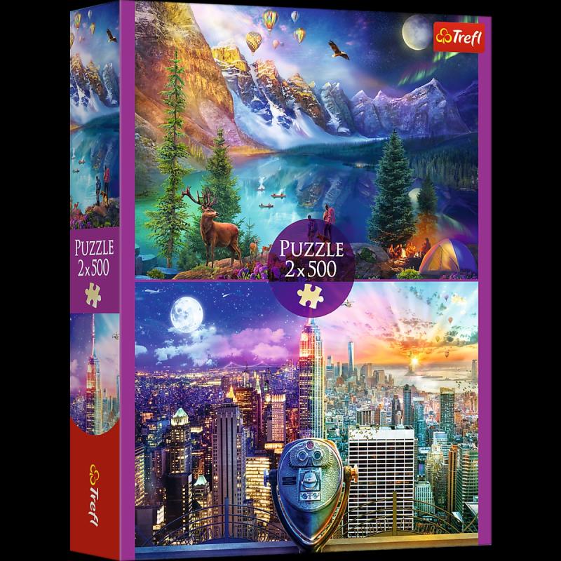 PUZZLE 2X500 TREFL WYCIECZKA PO AMERYCE