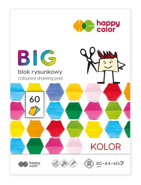 BLOK RYSUNKOWY A4/60 KOLOROWY BIG 80G 15KOL HAPPY COLOR