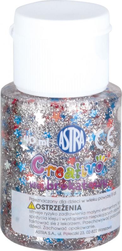 KLEJ BROKATOWY Z CONFETTI 40ML-DISPLAY 12 SZTUK