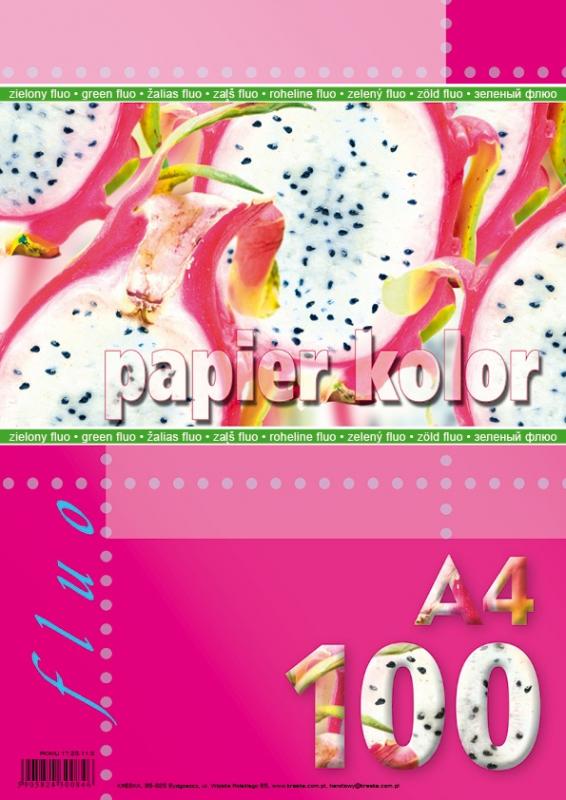 PAPIER KS.A4/100 ZIELONY FLUO KRESKA