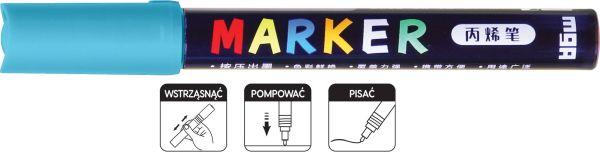 MARKER AKRYLOWY 1-2 MM NIEBIESKI WODNY MG