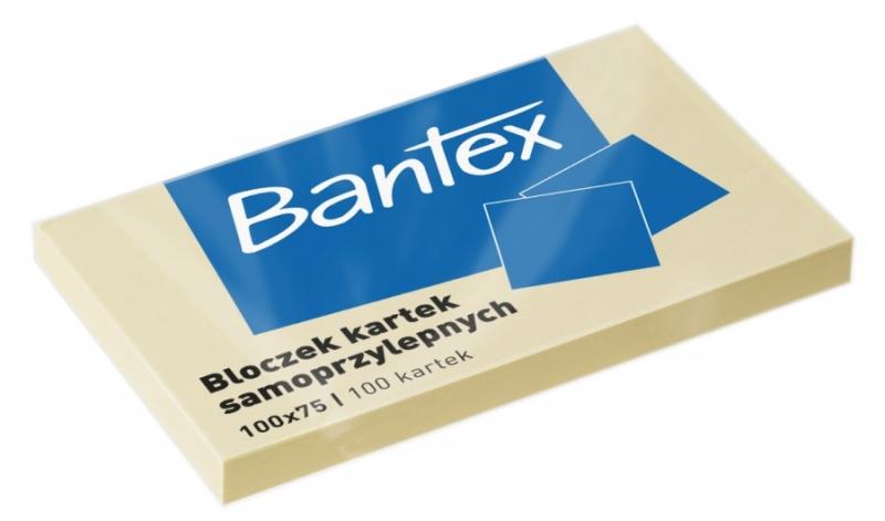 NOTES SAMOPRZYLEPNY 100X75 100K ŻÓŁTE BANTEX