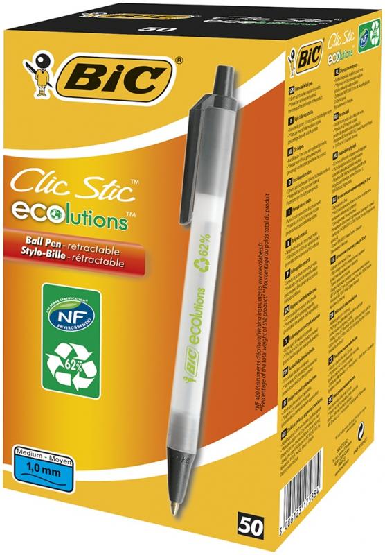 DŁUGOPIS BIC ECO CLIC STIC PD50 CZARNY