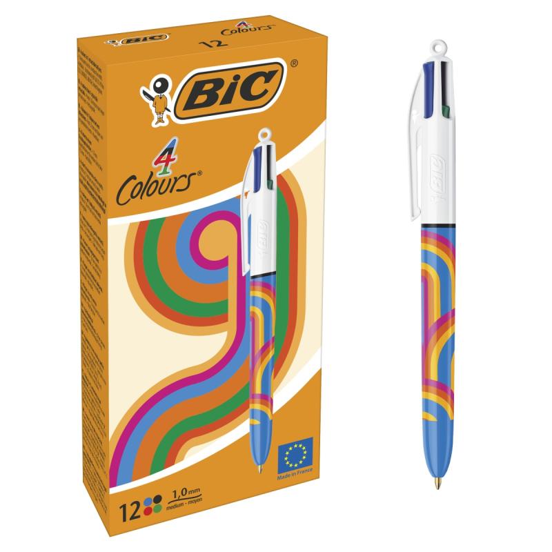 DŁUGOPIS BIC 4-KOL TIEDYE PASTEL A12