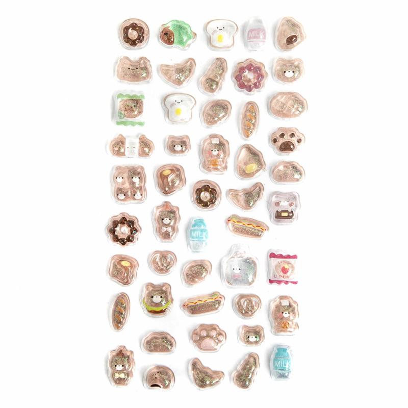 NAKLEJKI CANDY DROPS, 48 SZT. - TAWNY