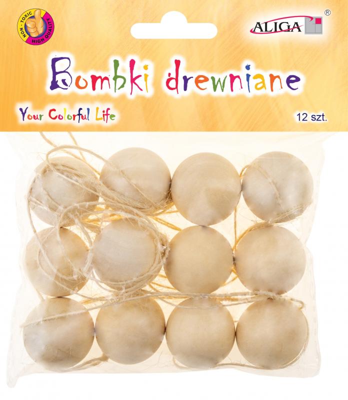 BOMBKI DREWNIANE ZE SZNURECZKAMI A'12 CDB-5709