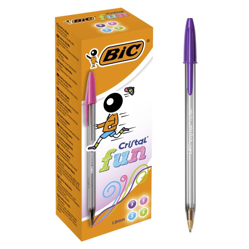 DŁUGOPIS BIC CRISTAL FUN 1,6MM MIX20