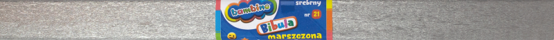 BIBUŁA MARSZCZONA 50X200 SREBRNA 21