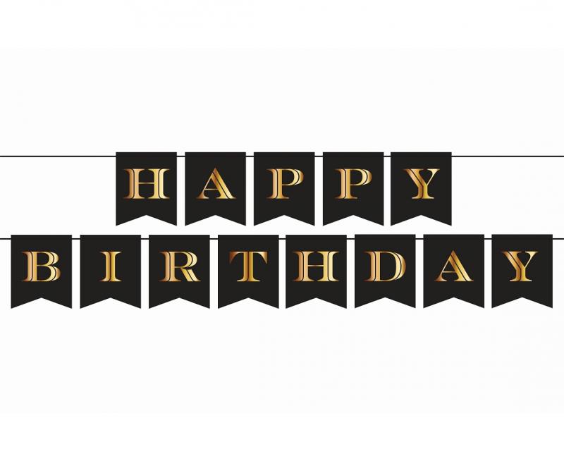 GIRLANDA PAPIEROWA HAPPY BIRTHDAY - B&G PARTY 2,5M