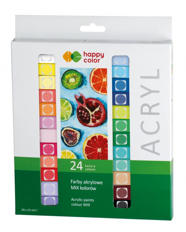 FARBY AKRYLOWE 24X12ML HAPPY COLOR