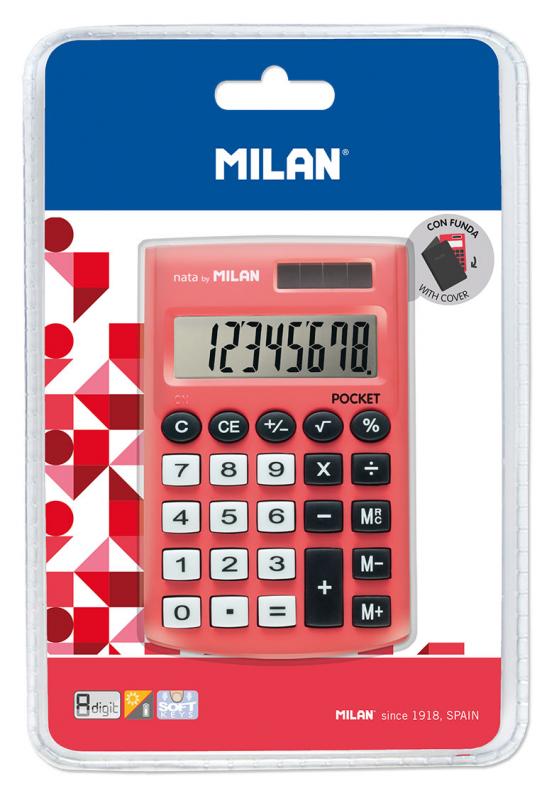 KALKULATOR MILAN POCKET TOUCH CZERW