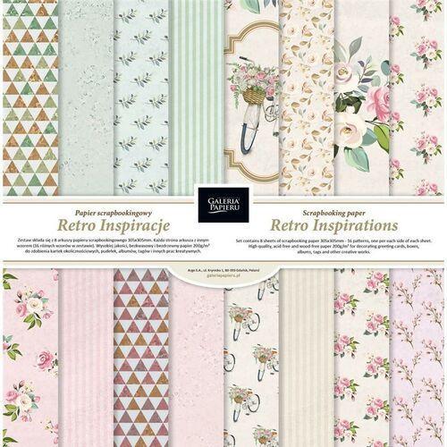 KARTON SCRAPBOOKINGOWY RETRO INSPIRACJE OP.8SZT 200G 305x305MM