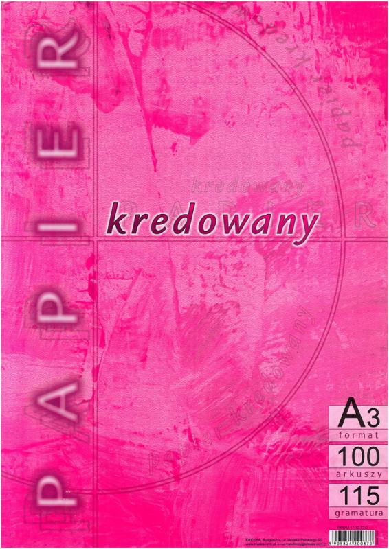 PAPIER KREDOWY A3 115G A'100 KRESKA