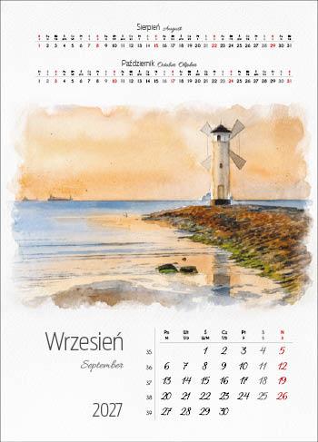 KALENDARZ WIELOPLANSZOWY POLSKA W AKWARELI JOTAN STANDARD