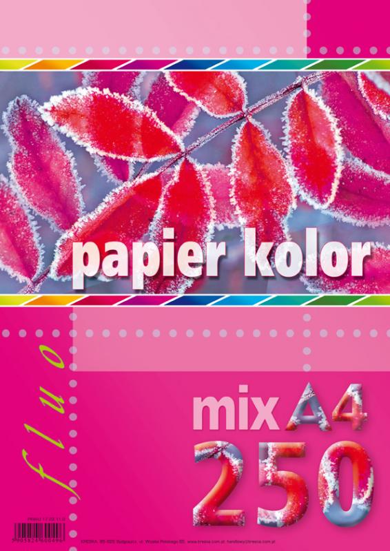 PAPIER KS.A4/250 FLUO MIX KRESKA