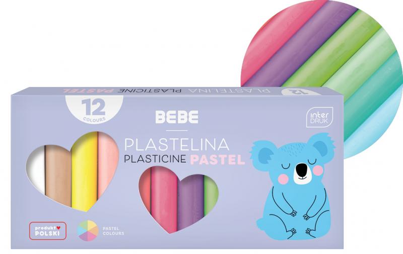 PLASTELINA 12 KOL. BB PASTEL INTERDRUK