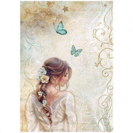 PAPIER RYŻOWY A4 MASQUERADE LADY BUTTERFLY