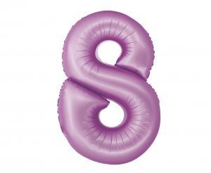 BALON FOLIOWY SMART CYFRA 8 LAWENDA MAT 76CM