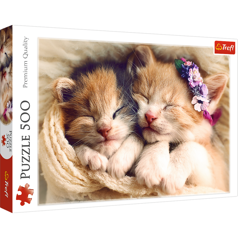 PUZZLE 500 TREFL ŚPIĄCE KOTKI