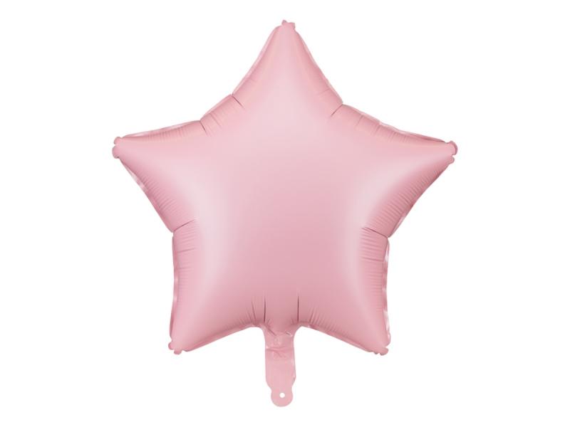 BALON FOLIOWY GWIAZDKA 48CM RÓŻOWY