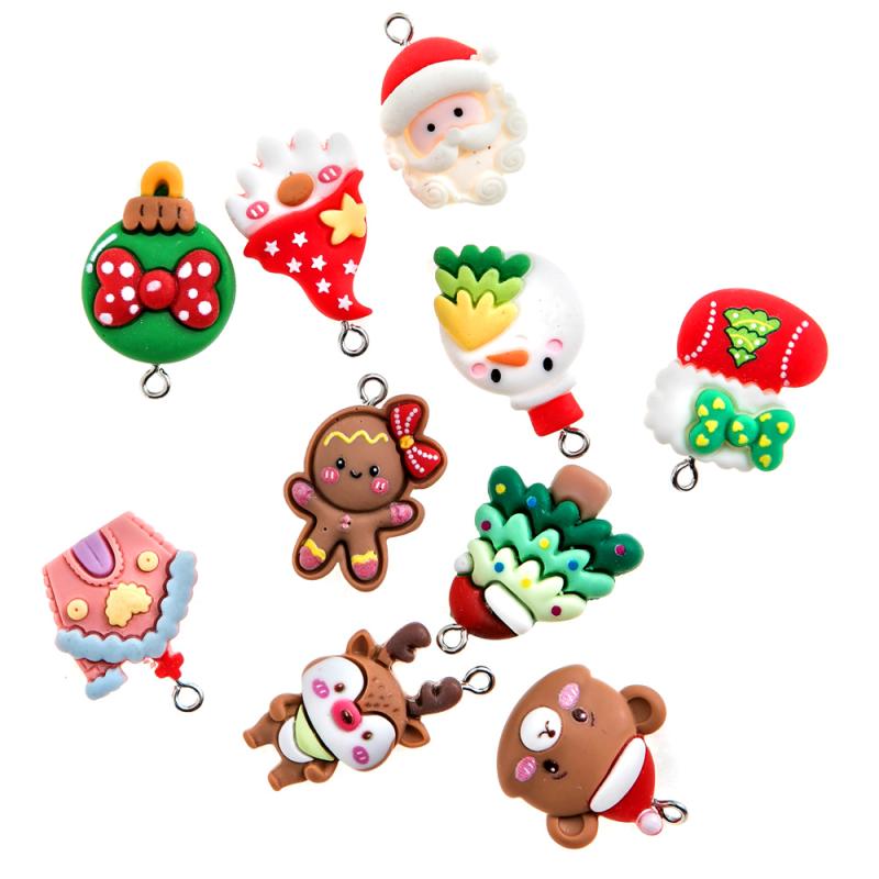 ZAWIESZKI POLIMEROWE 3D 10SZT CHRISTMAS GOODIES #ŚWIĘTA