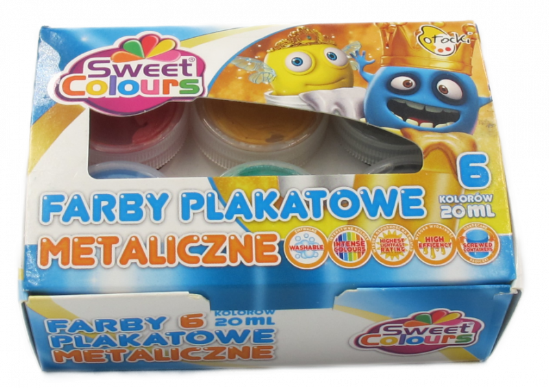 FARBY PLAKATOWE 6/20ML METALICZNE OTOCKI