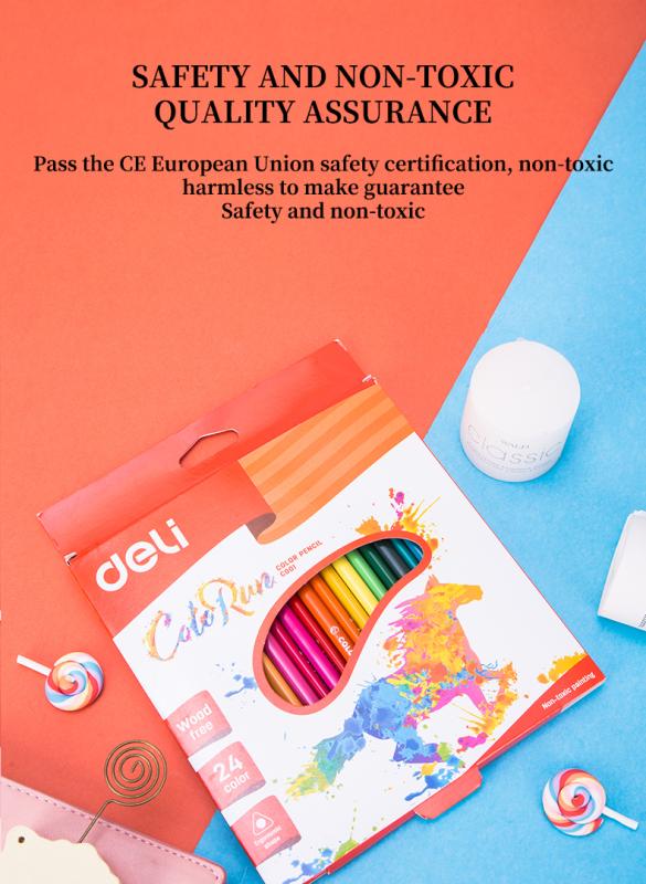 KREDKI 24 OŁÓWKOWE BEZDRZEWNE COLORUN DELI