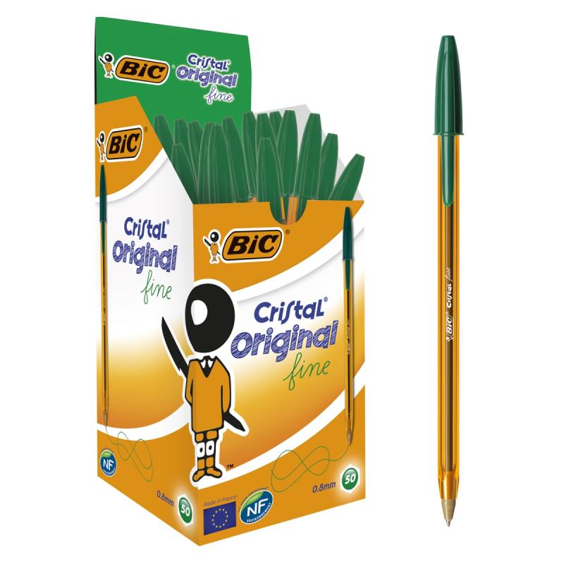 DŁUGOPIS BIC CRISTAL FINE ZIELONY A50