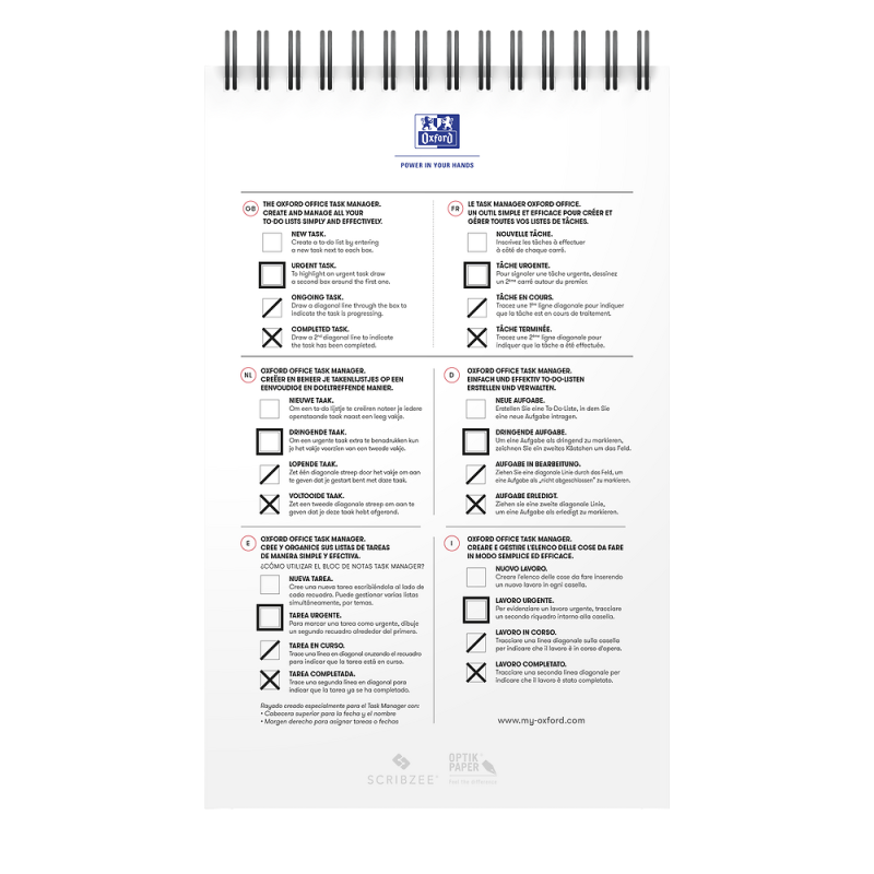 KOŁONOTATNIK A5/70 = 125X200 90G TASK MANAGER