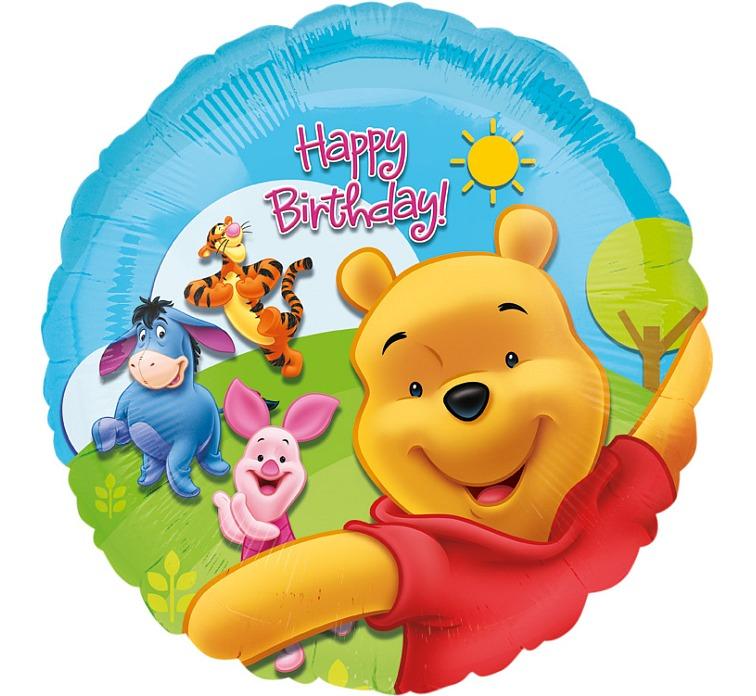 BALON FOLIOWY 18' CIR POOH AND FRIENDS